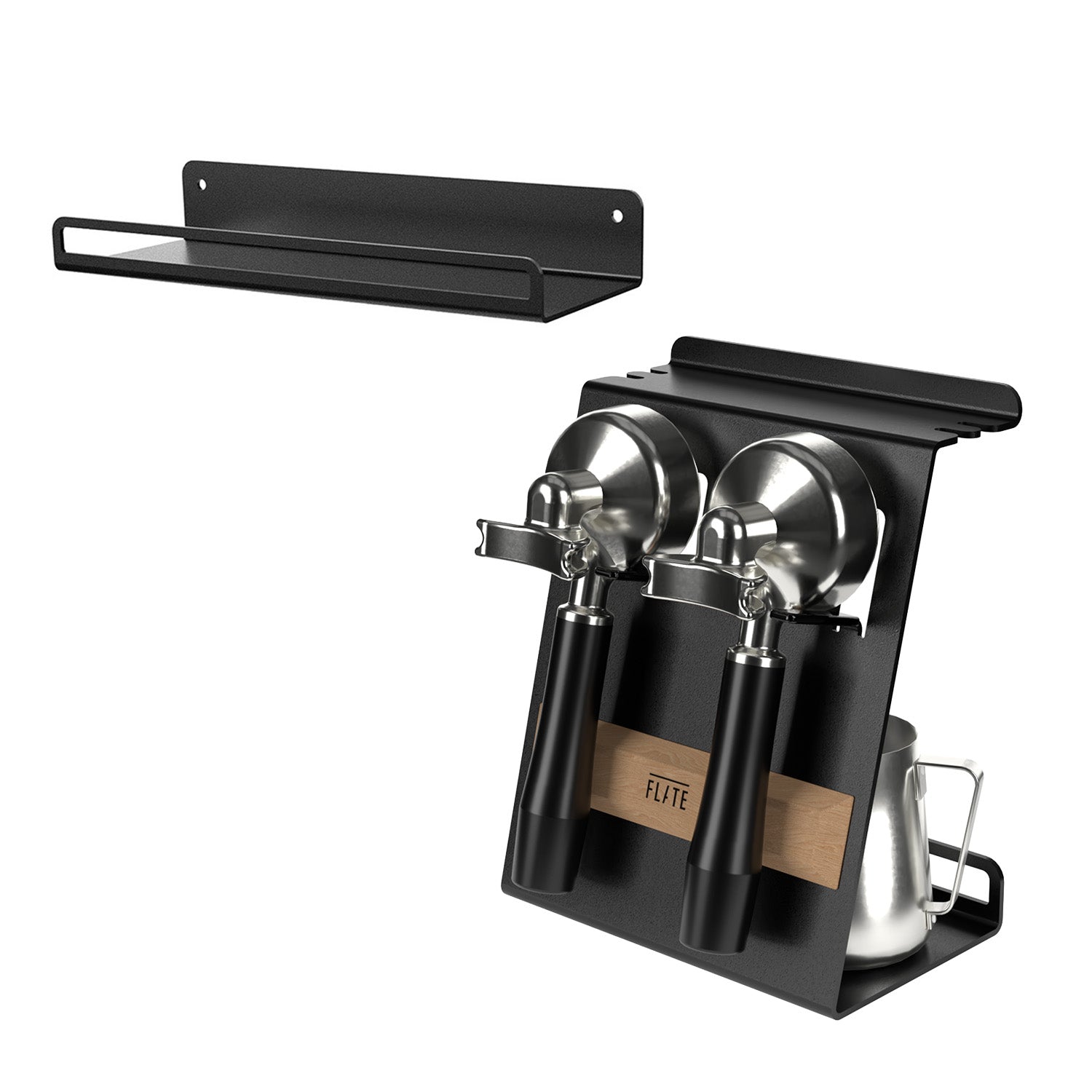 FLATE® Barista Station Mini + Universal Shelf Bundle (Black) FLATE® Store